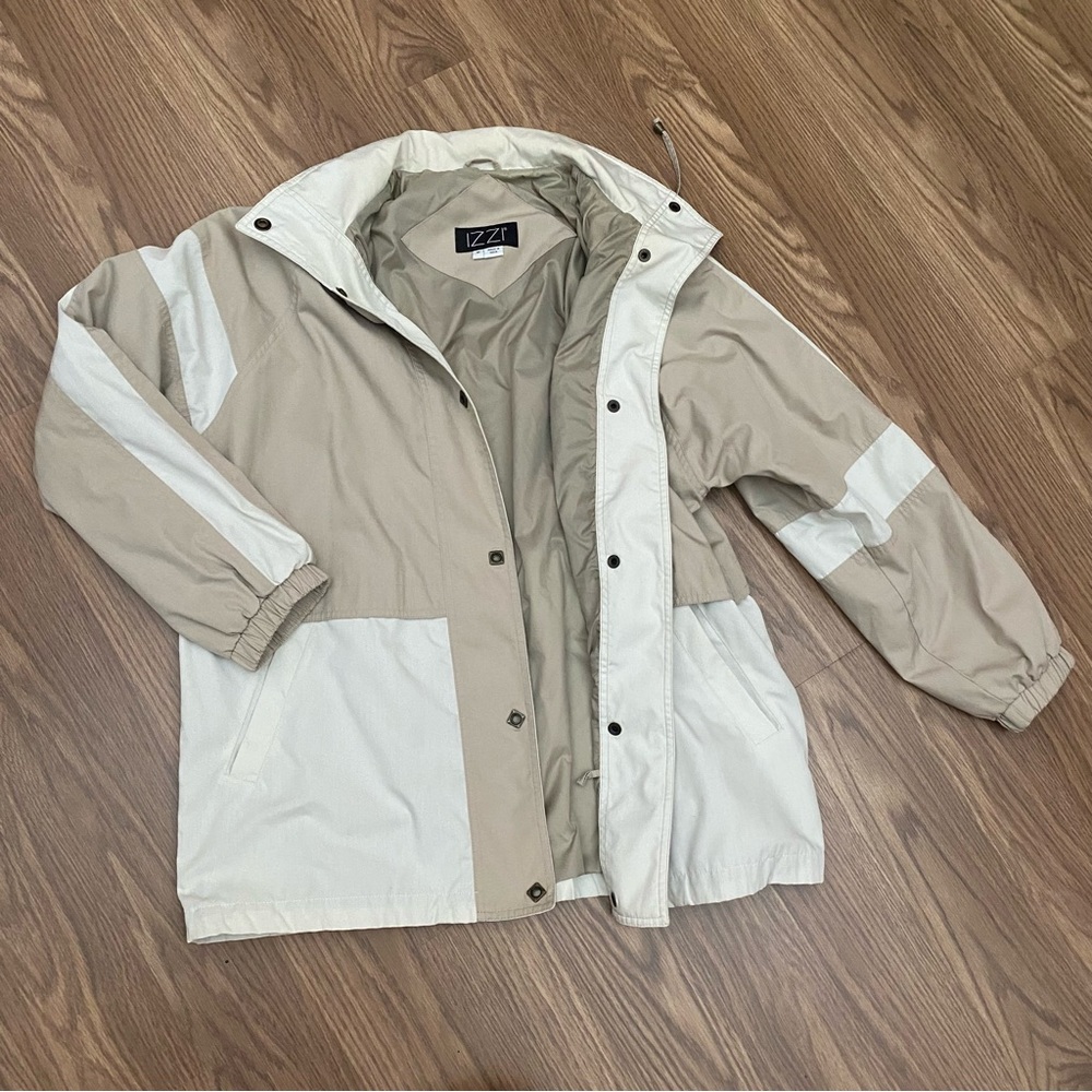 Vintage IZZI  Jacket Men’s Size M Lined Windbreaker  Y2k Snap Front